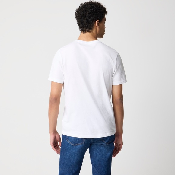 J.Crew Men’s Washed Cotton White Crewneck T-Shirt Size Large NWT Classic Fit - Picture 3 of 10